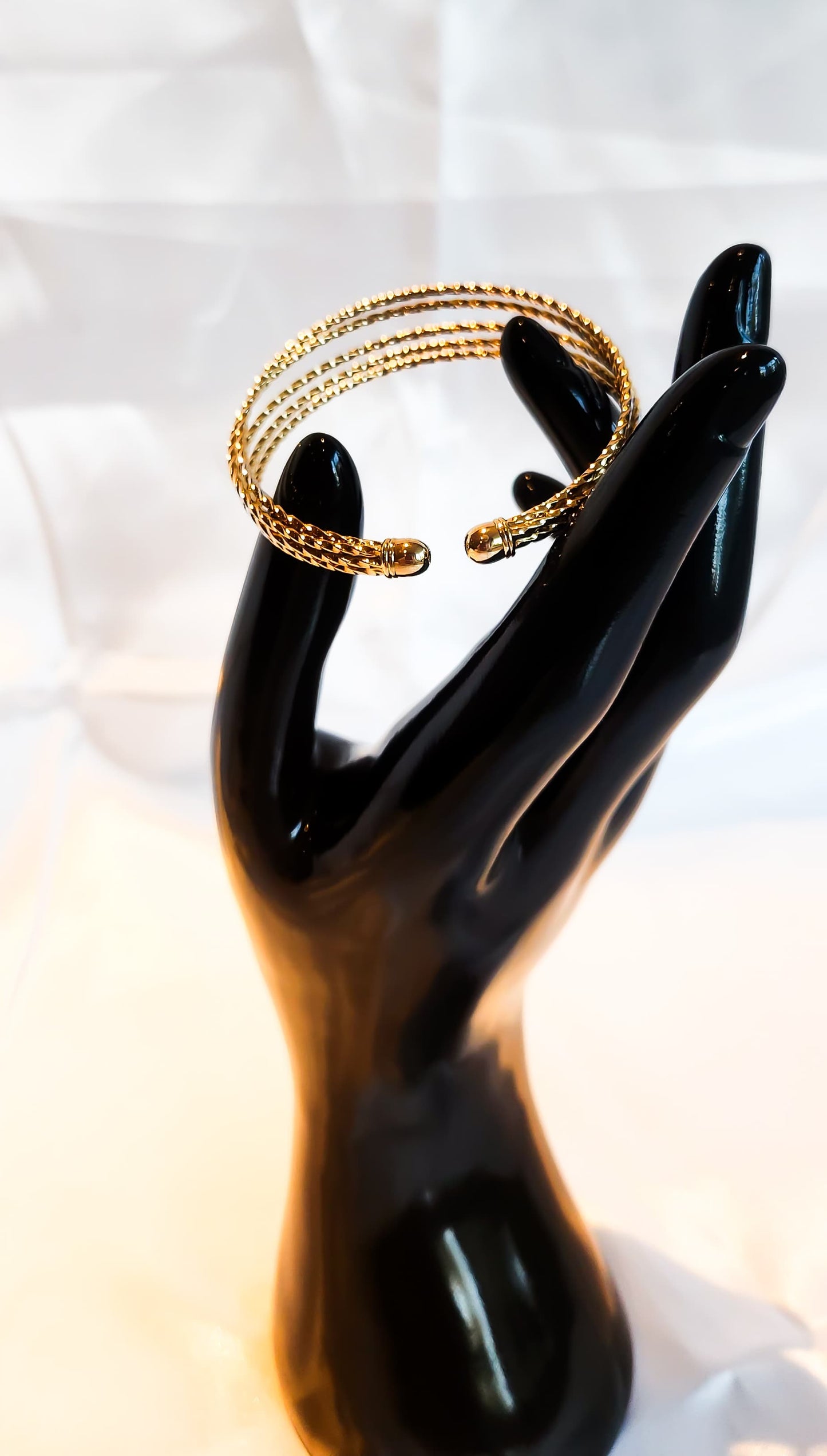 Minimalist gold-tone adjustable bangle for daily and festive wear