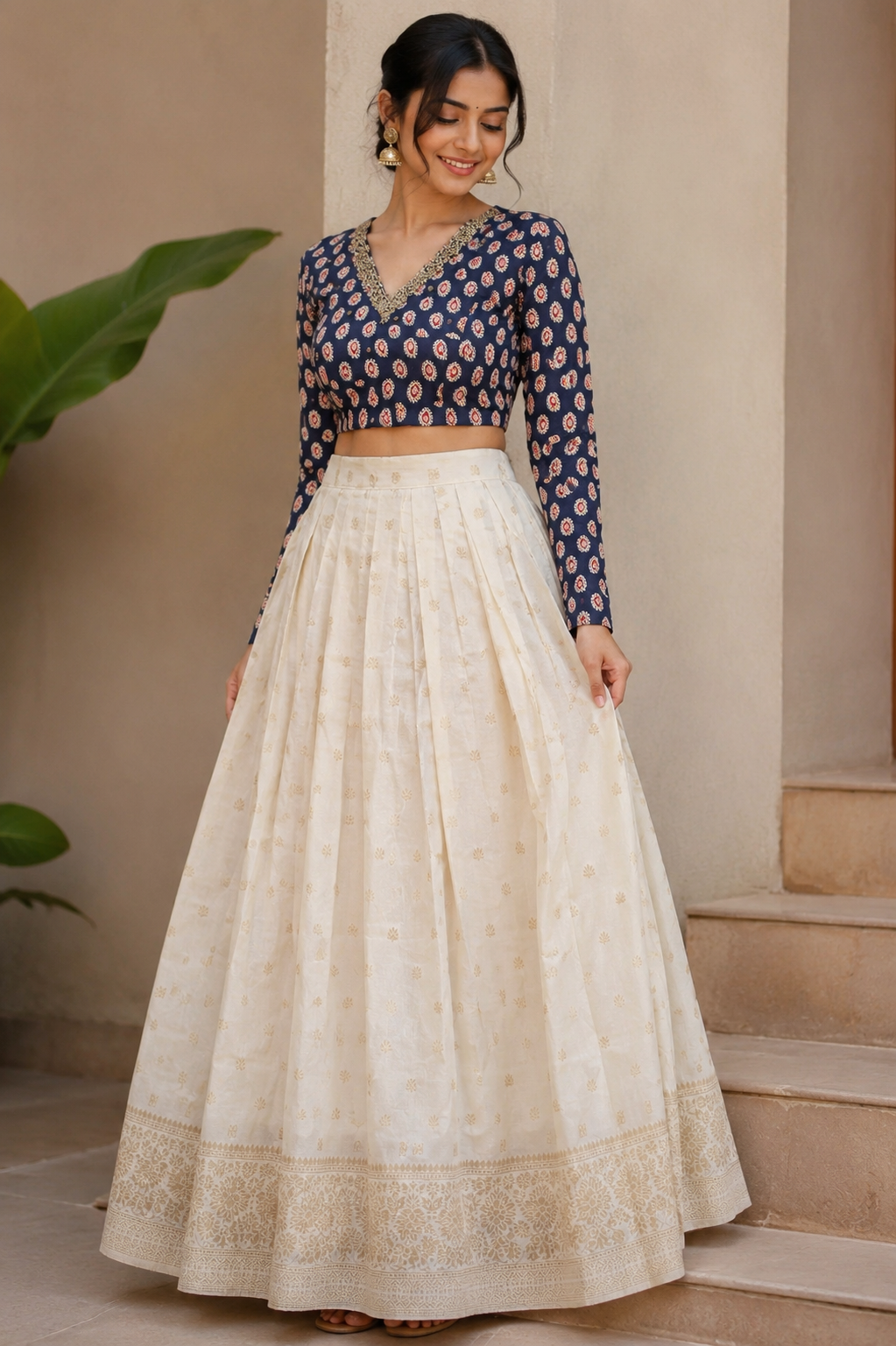 Skirt & Top and Dhavani (Half Saree)