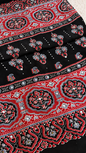 Black Modal Silk Saree with Ajrak Print & Mirror Work