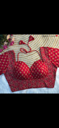 2-Tone Ajrakh Cotton Padded Blouse – Masaba Style Print with Halter Tie-Back