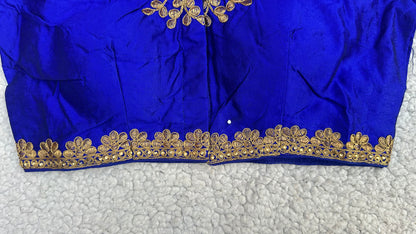 Embroidered Silk Blouse with Stone Work – Padded Blouse
