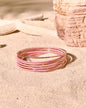 Pink & Gold Thin Bangle Set (11pcs) – Stackable Metal Bangles