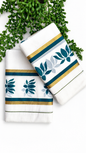 Kerala Cotton Set Mundu with Lotus Motif Border – Gold Kasavu Detail