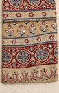 Beige Modal Silk Saree with Ajrak Print & Mirror Work