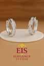 Elegant hoop earrings with crystal embellishments in gold plated and silver finishes
