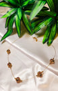 Gold filigree bead necklace with ruby and emerald stones – Indian jewellery UK