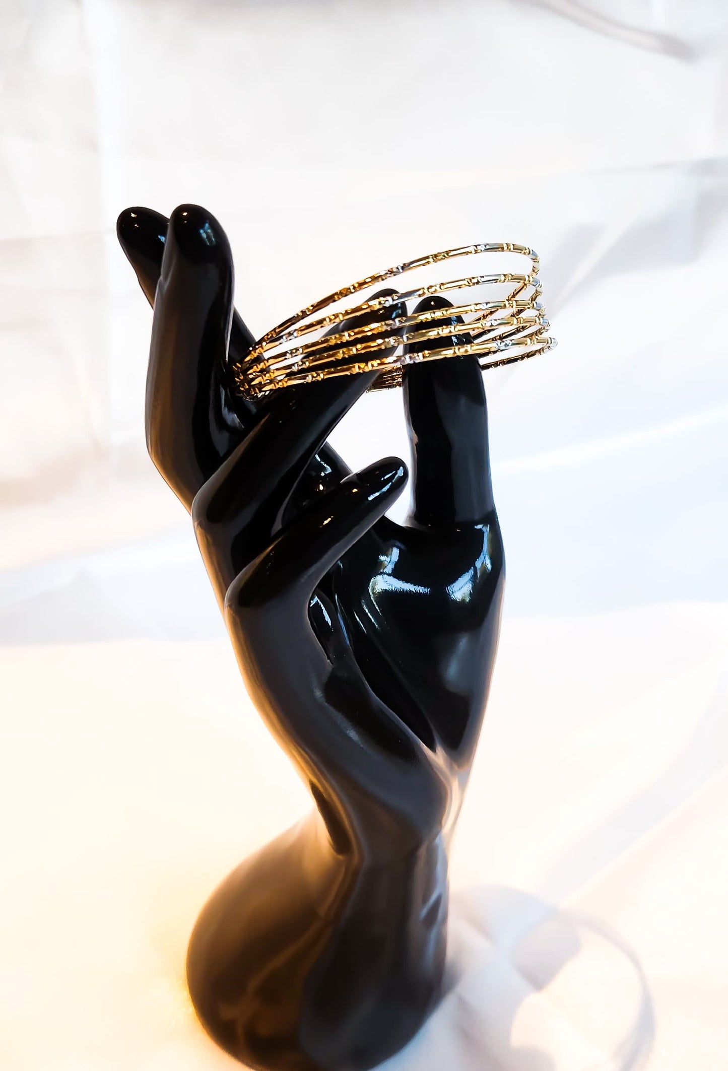 Slim textured gold bangles – Indian jewellery UK