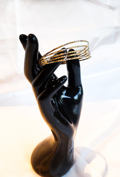 Slim textured gold bangles – Indian jewellery UK