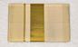 Tissue Silk Saree with Checked Weave, Striped Panels & Wide Gold Border