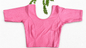 Baby Pink Stretchable Saree Blouse with Dobby Weave & Elbow Sleeves | Ready-to-Wear
