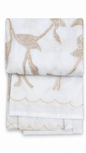 Organza Saree with Applique Floral Embroidery – White & Beige | Church Wear, Baptism & Special Occasion Saree