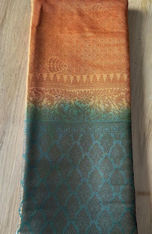 Kubera silk saree with elegant double-shaded weave and traditional border