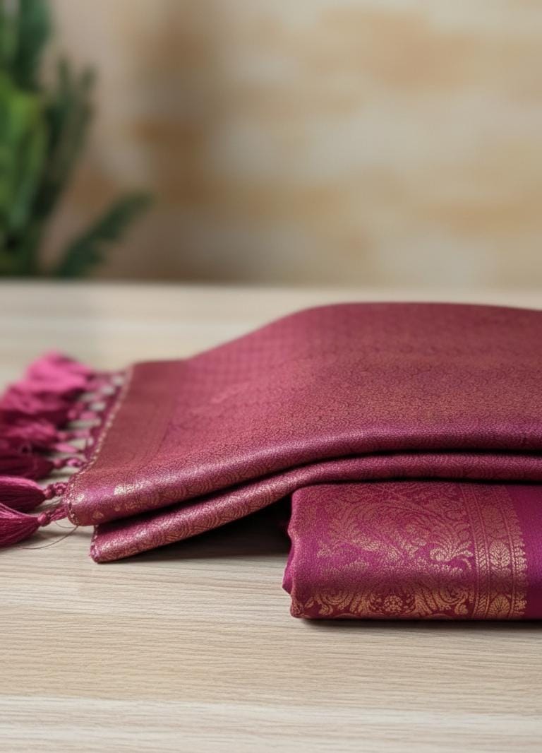 Kubera silk saree with fine woven texture and elegant finish