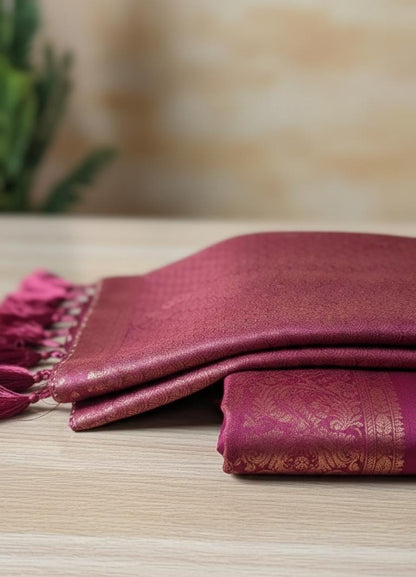 Kubera silk saree with fine woven texture and elegant finish