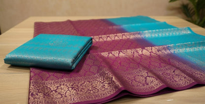 Premium Kubera silk saree with traditional border and rich texture