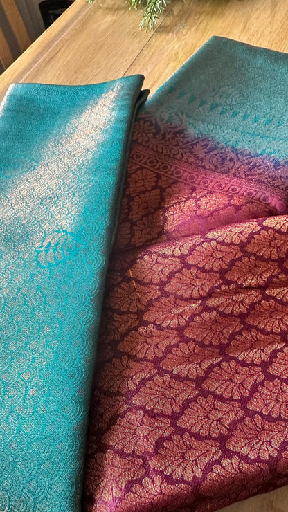 Premium Kubera silk saree with traditional border and rich texture