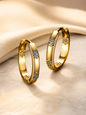 Crystal Cluster Huggie Hoop Earrings