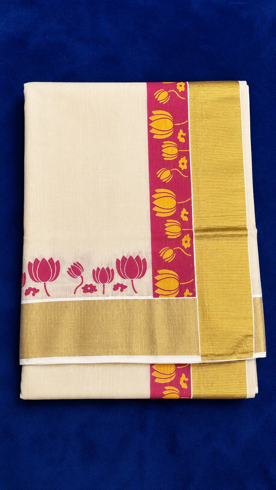 Lotus Set Saree_Tissue Fabric