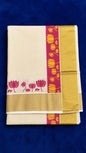 Lotus Set Saree_Tissue Fabric