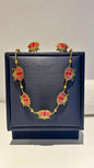 Ruby Lotus Necklace Set