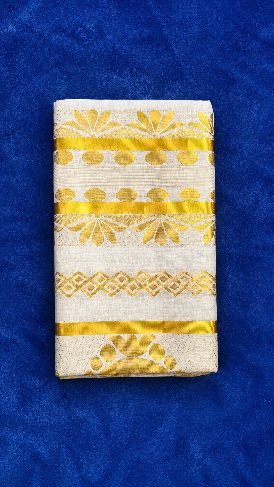 Off white and Gold Tissue Silk Saree