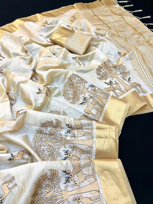 Tusser Silk Saree