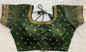 Milan silk readymade blouse in rich embroidery with heavy thread, zari, and 3mm sequins, free-size adjustable fit.