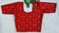 Stretchable Readymade Saree Blouse | Foil Floral Vine Print on Ribbed Fabric | Ready to Wear Round Neck Blouse (L-XXXL)
