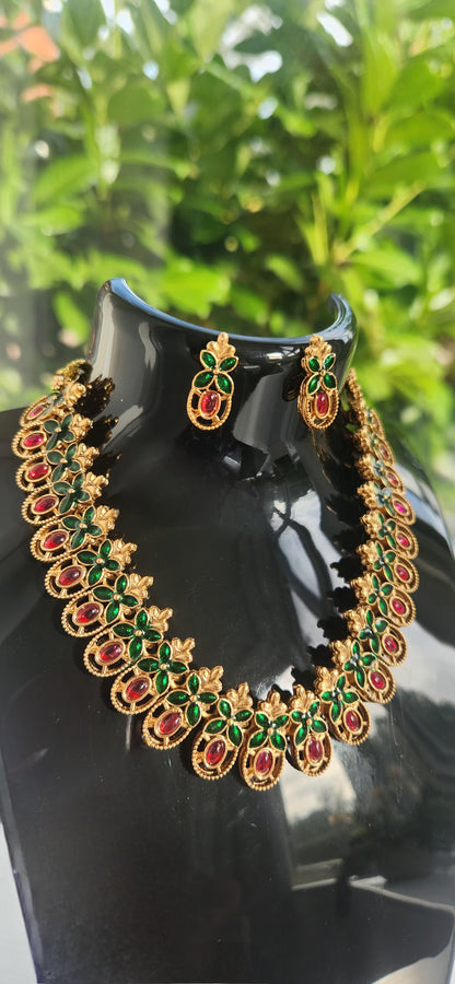 Regal Teardrop Enamel Jewelry Set