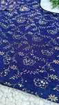 Stretchable Readymade Saree Blouse | Foil Floral Vine Print on Ribbed Fabric | Ready to Wear Round Neck Blouse (S-L)