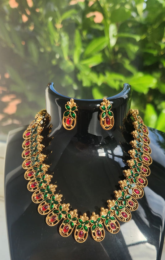 Regal Teardrop Enamel Jewelry Set