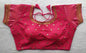 Milan silk readymade blouse in rich embroidery with heavy thread, zari, and 3mm sequins, free-size adjustable fit.